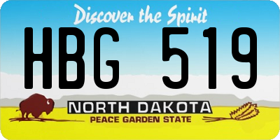 ND license plate HBG519