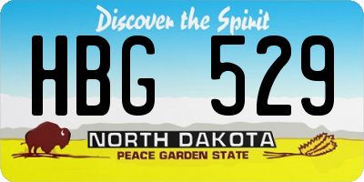 ND license plate HBG529