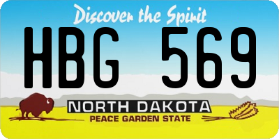 ND license plate HBG569