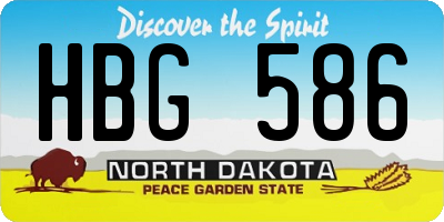 ND license plate HBG586