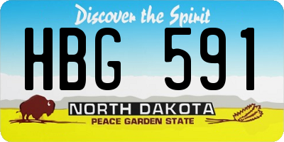 ND license plate HBG591