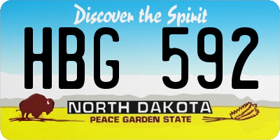 ND license plate HBG592