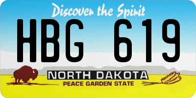 ND license plate HBG619