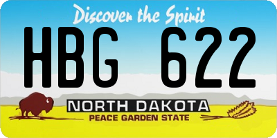 ND license plate HBG622