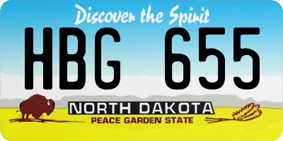 ND license plate HBG655