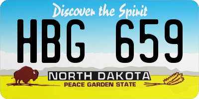 ND license plate HBG659