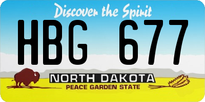 ND license plate HBG677