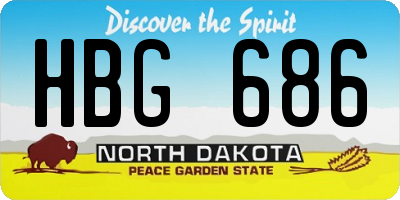 ND license plate HBG686