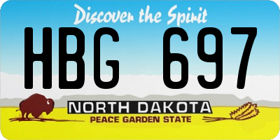 ND license plate HBG697