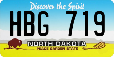 ND license plate HBG719