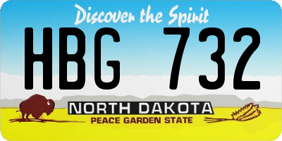 ND license plate HBG732