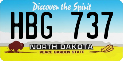 ND license plate HBG737