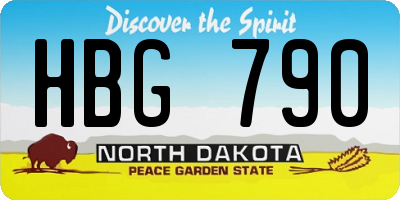 ND license plate HBG790