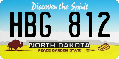 ND license plate HBG812