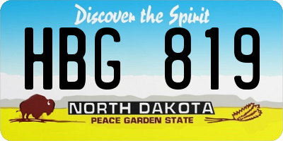 ND license plate HBG819
