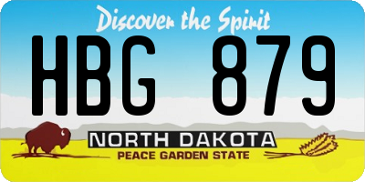 ND license plate HBG879