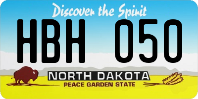 ND license plate HBH050