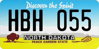 ND license plate HBH055