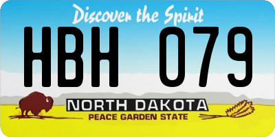 ND license plate HBH079