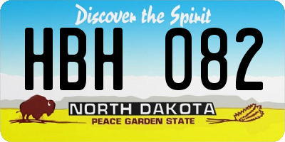 ND license plate HBH082
