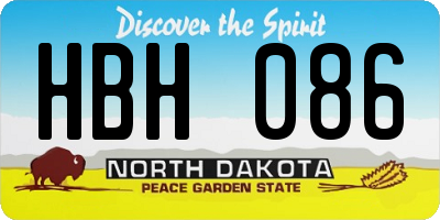 ND license plate HBH086