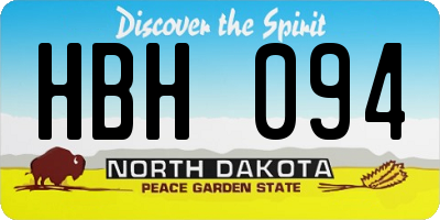 ND license plate HBH094