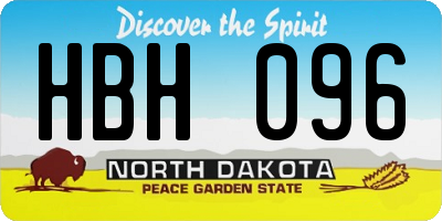 ND license plate HBH096