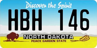 ND license plate HBH146