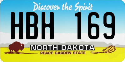 ND license plate HBH169