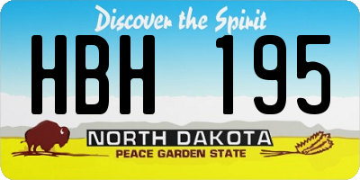 ND license plate HBH195