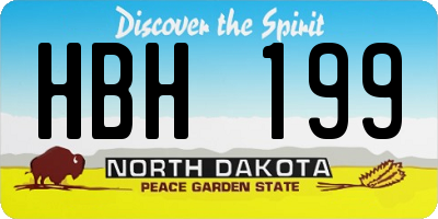 ND license plate HBH199