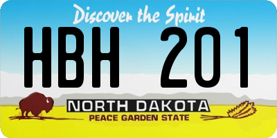 ND license plate HBH201