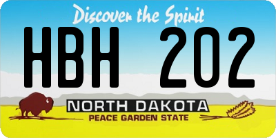 ND license plate HBH202