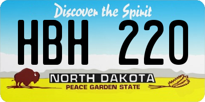 ND license plate HBH220