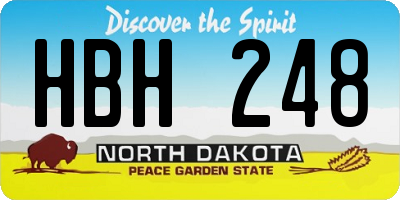 ND license plate HBH248