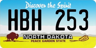ND license plate HBH253