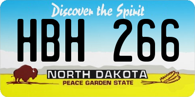 ND license plate HBH266