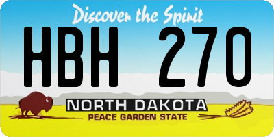 ND license plate HBH270