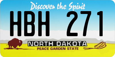 ND license plate HBH271