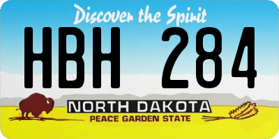 ND license plate HBH284
