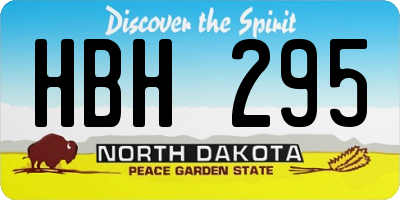 ND license plate HBH295