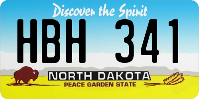 ND license plate HBH341