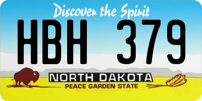 ND license plate HBH379