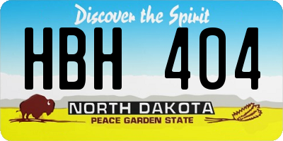 ND license plate HBH404