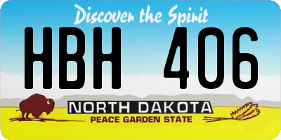 ND license plate HBH406