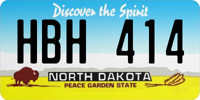 ND license plate HBH414