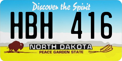 ND license plate HBH416