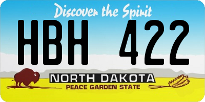 ND license plate HBH422