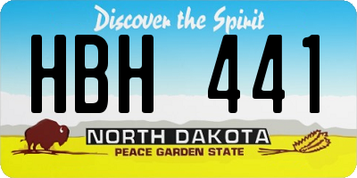 ND license plate HBH441