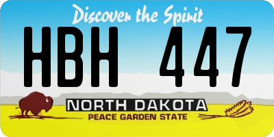 ND license plate HBH447